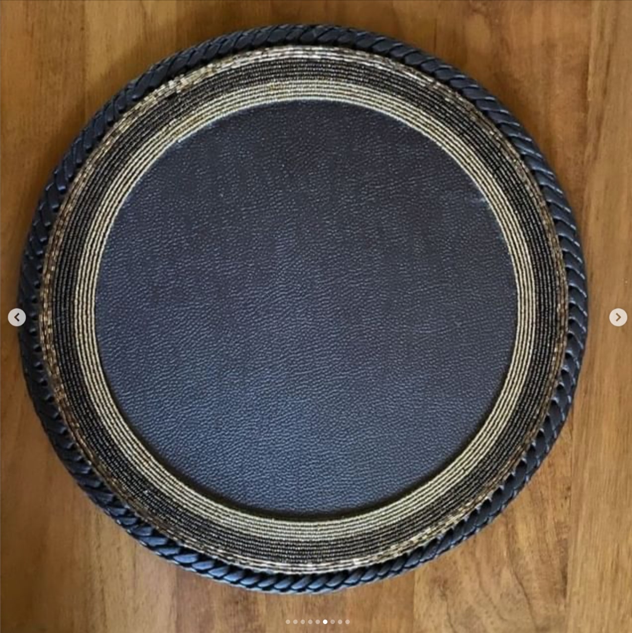 Chocolate Half beaded placemat