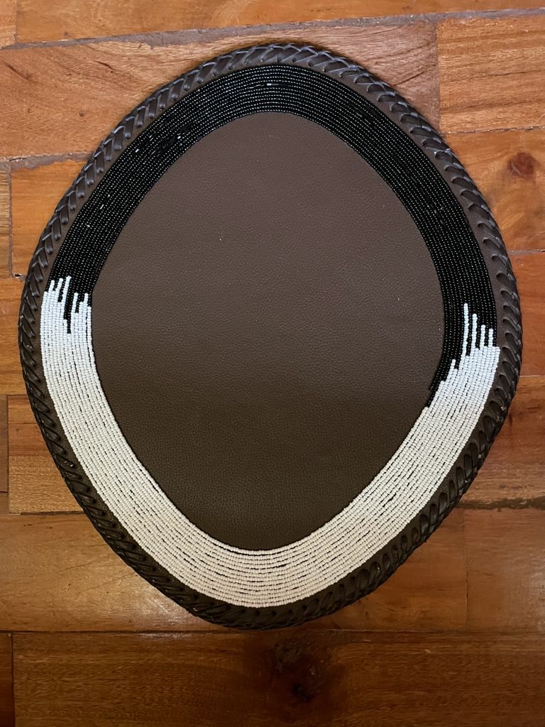 Black and White Oval Placemats