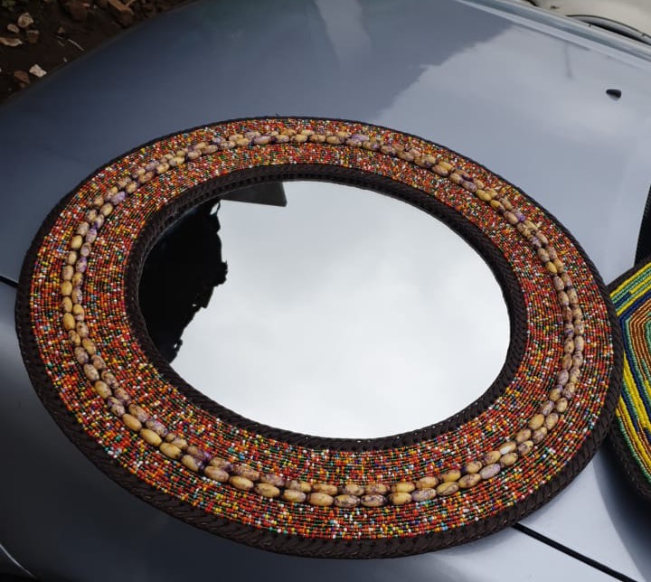 Maasai Beaded Mirror