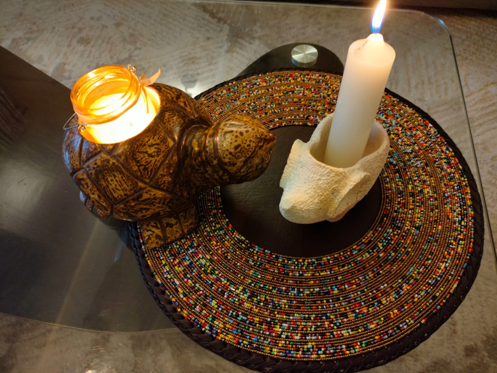 Rustic turtle Candle Holders