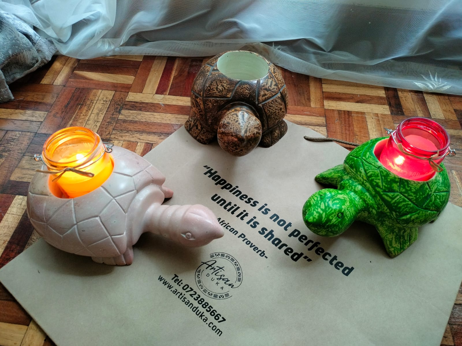 Elegant turtle Candle Holders