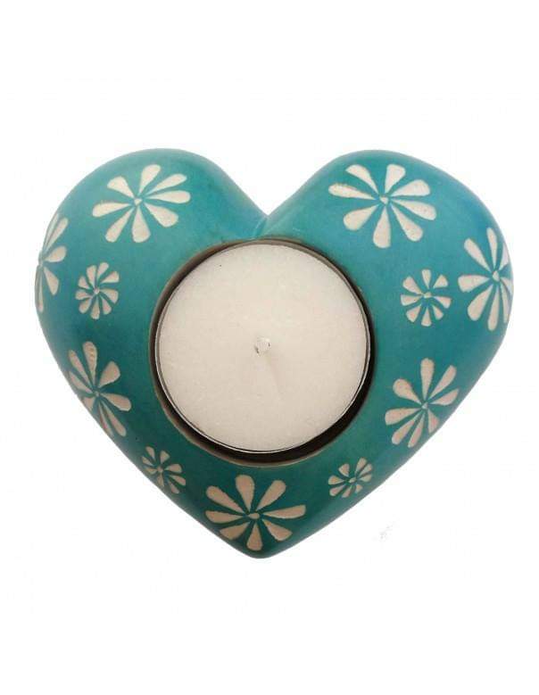 Soapstone Heart Tea Lights