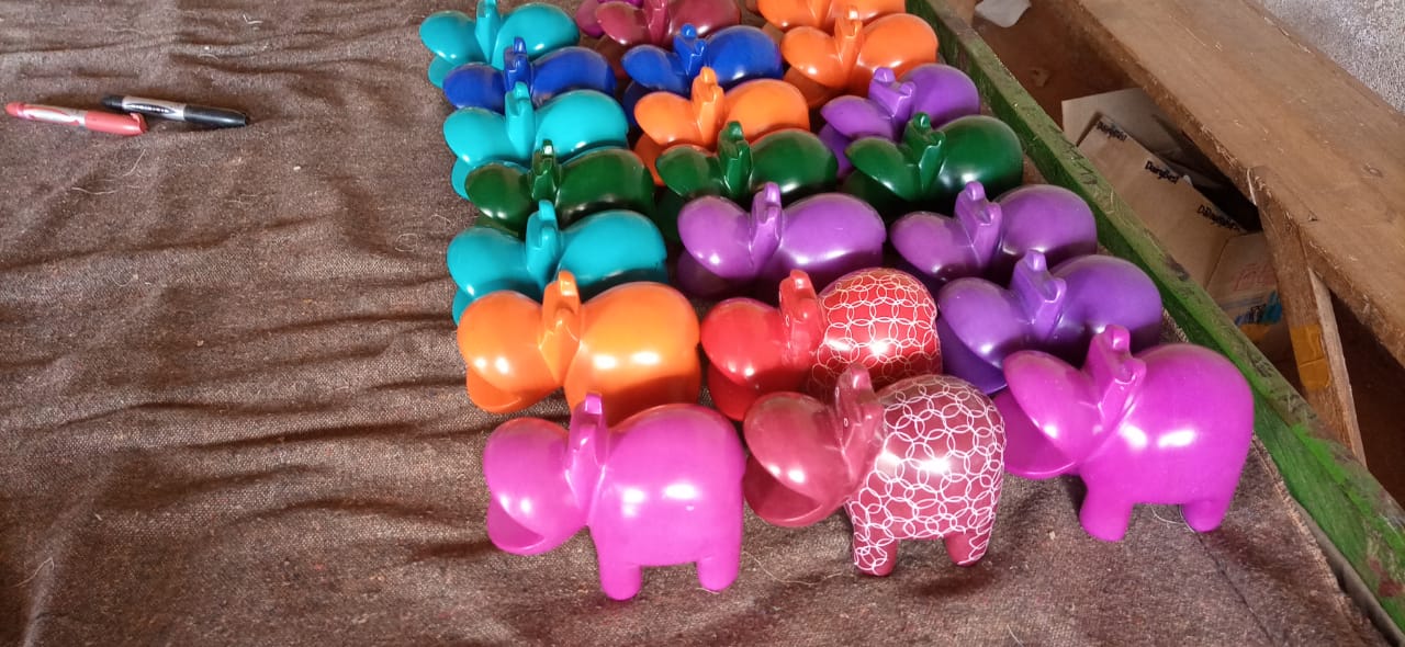 Soapstone Open Mouthed Hippo