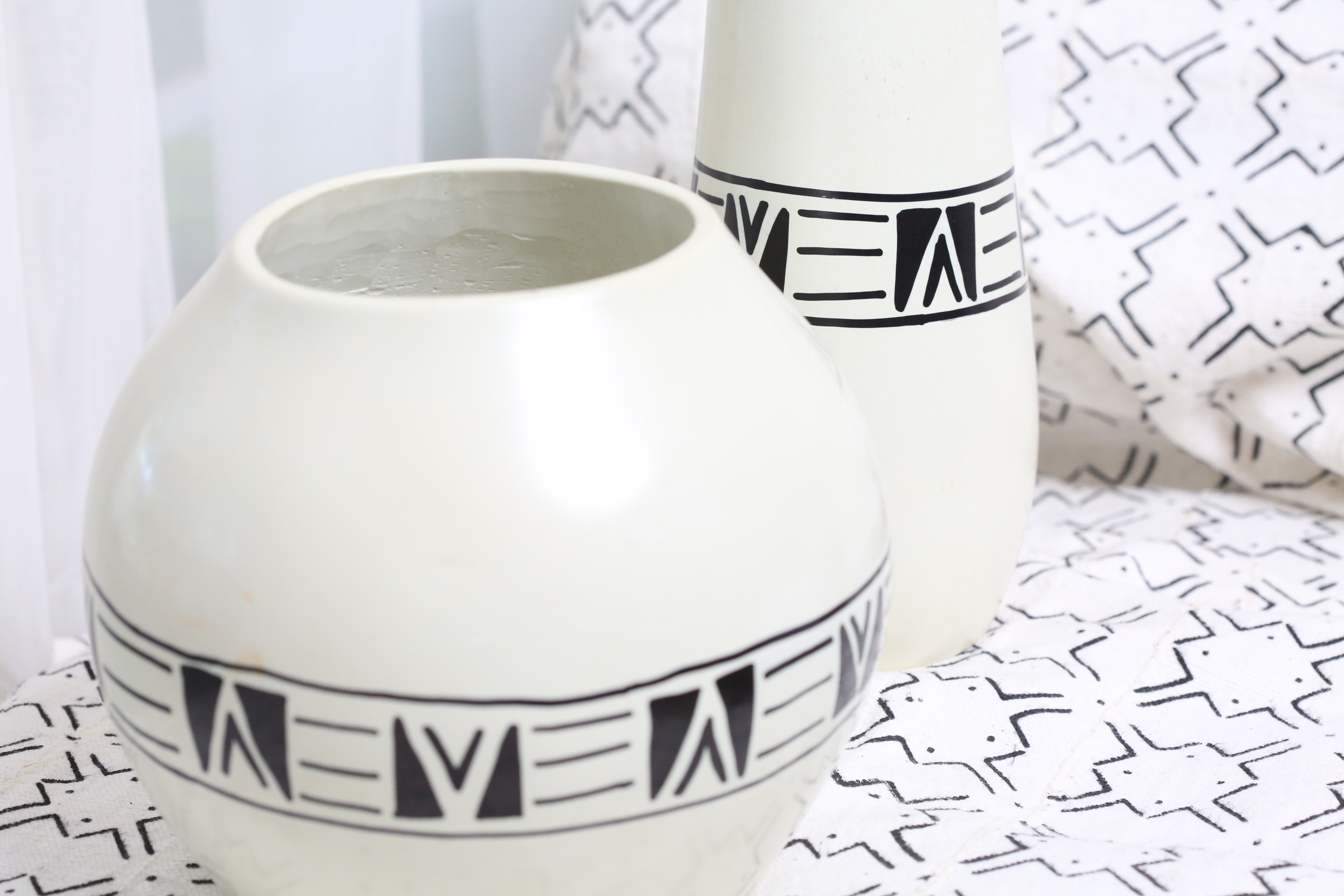 Elegant soapstone white vases.