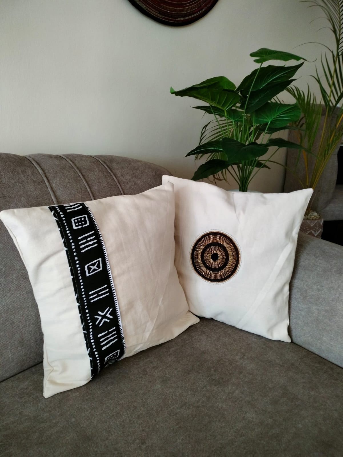 Linen throw cover, linen throw cover with beads, beaded throw cover, throw cover