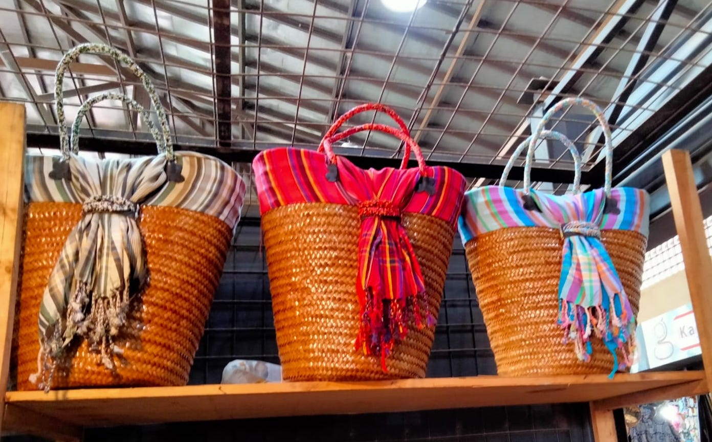 Intricately Beaded Kikoy Basket