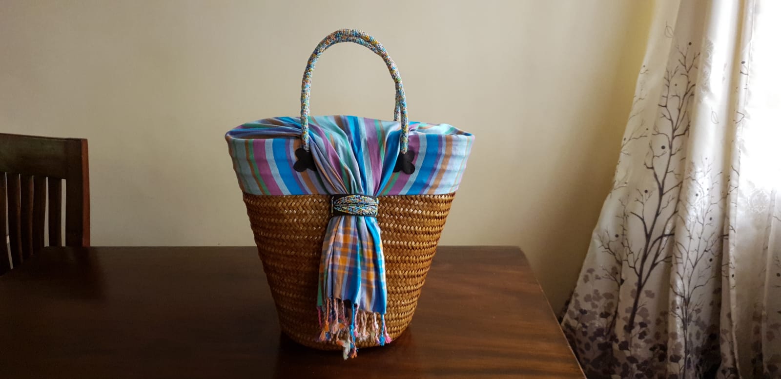 Blue Beach or Picnic Kikoy Baskets