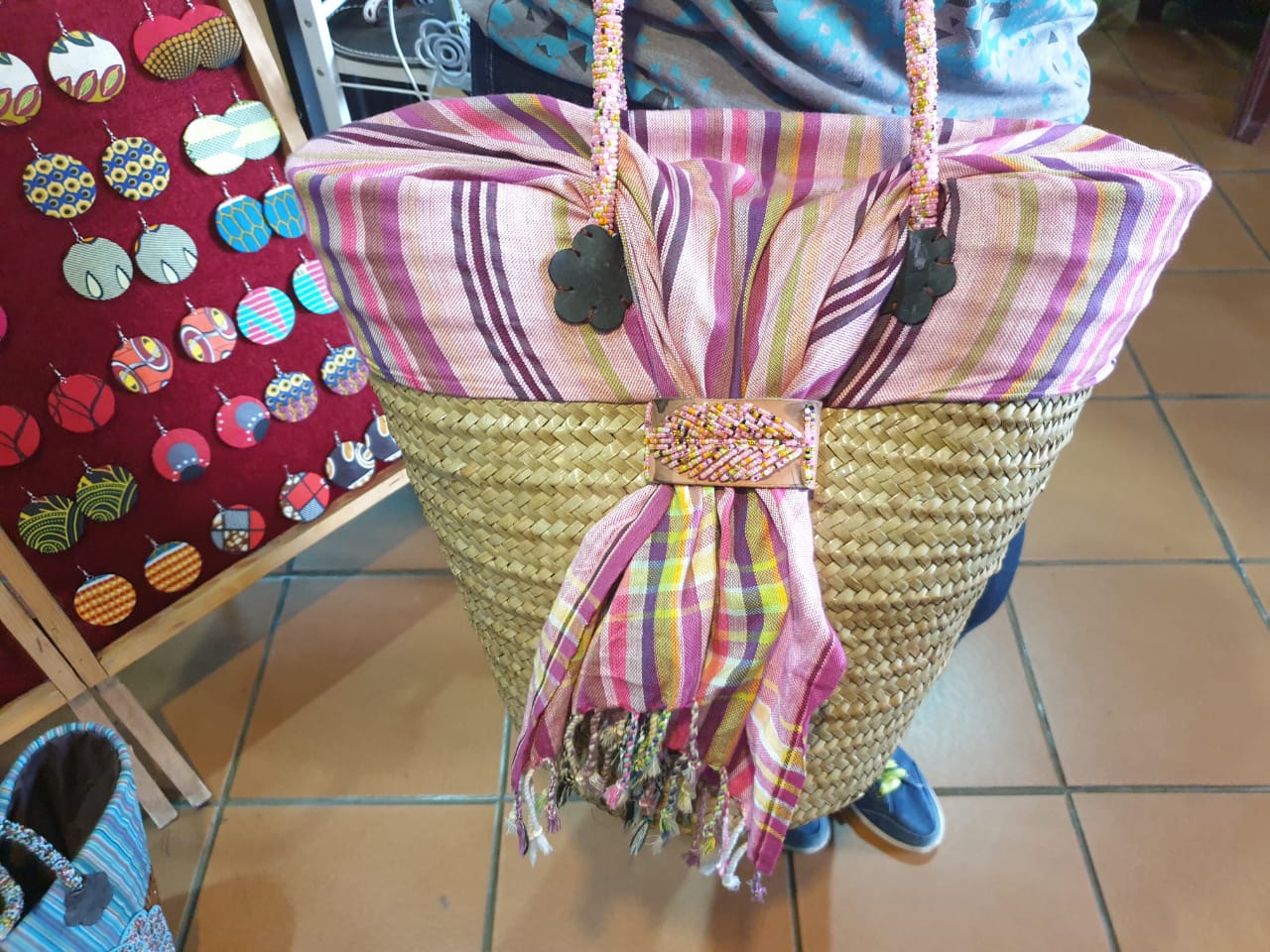 Pink Kikoy Basket