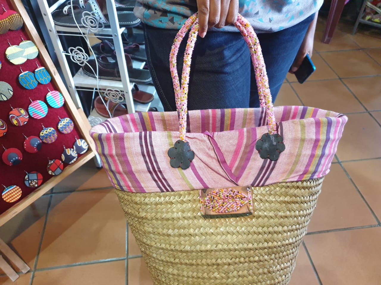 Pink Kikoy Basket