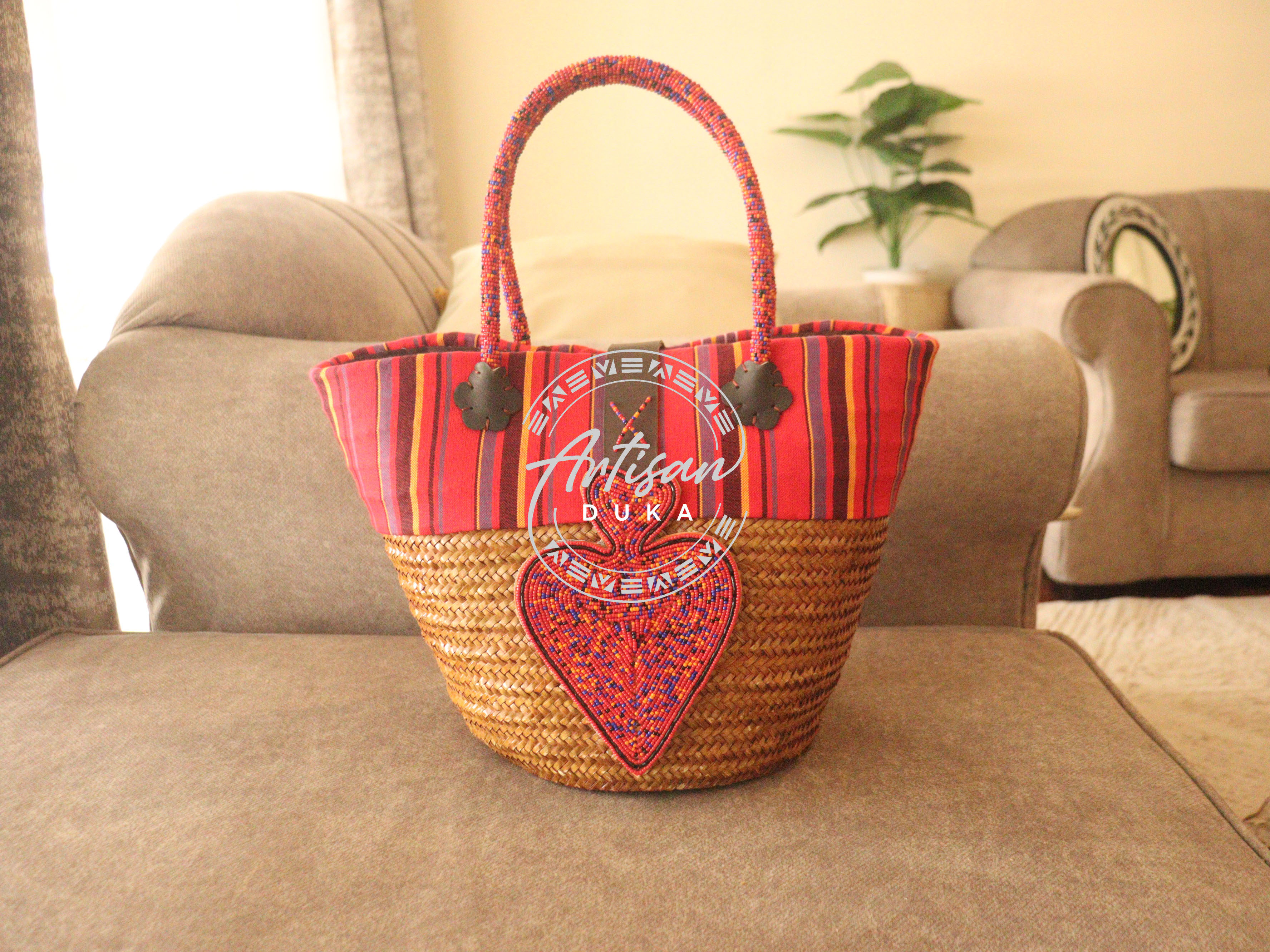 Kikoy basket, Sisal basket, Kenyan kikoy basket, Kenyan basket