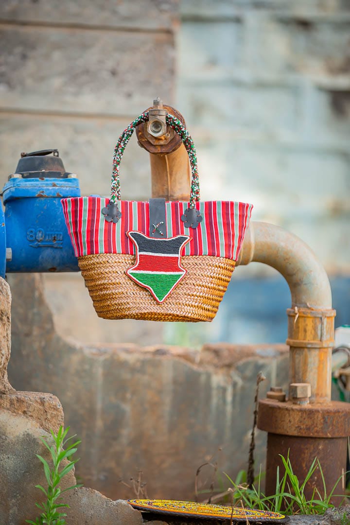 Kikoy basket, Sisal basket, Kenyan kikoy basket, Kenyan basket