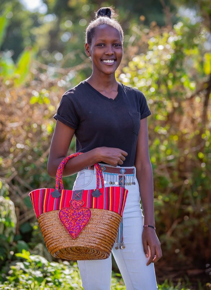 Kikoy basket, Sisal basket, Kenyan kikoy basket, Kenyan basket