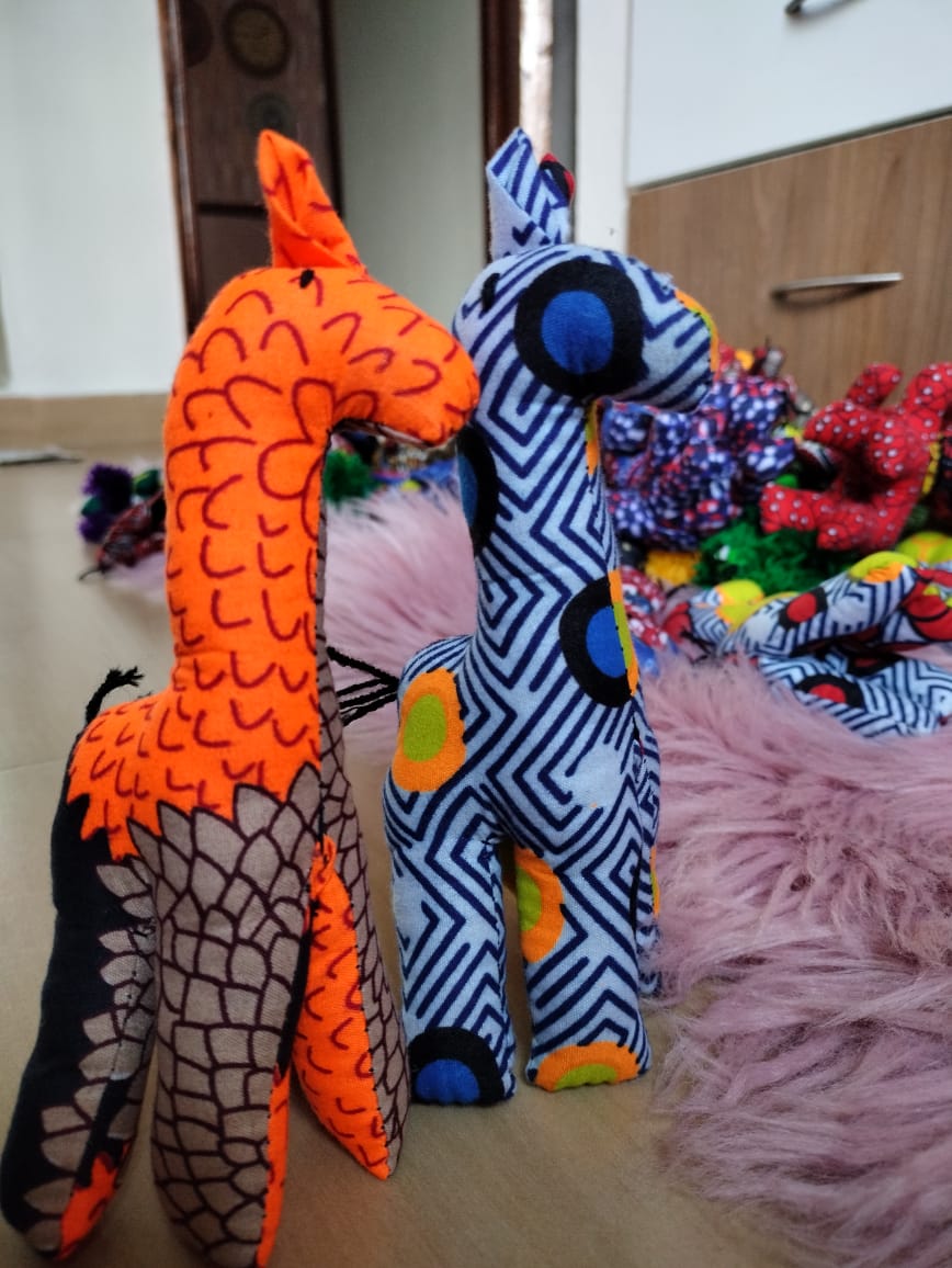 Orange Giraffe soft toys