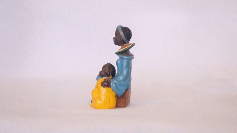 Maasai with child, Maasai woman,Maasai Sculpture, African Sculpture