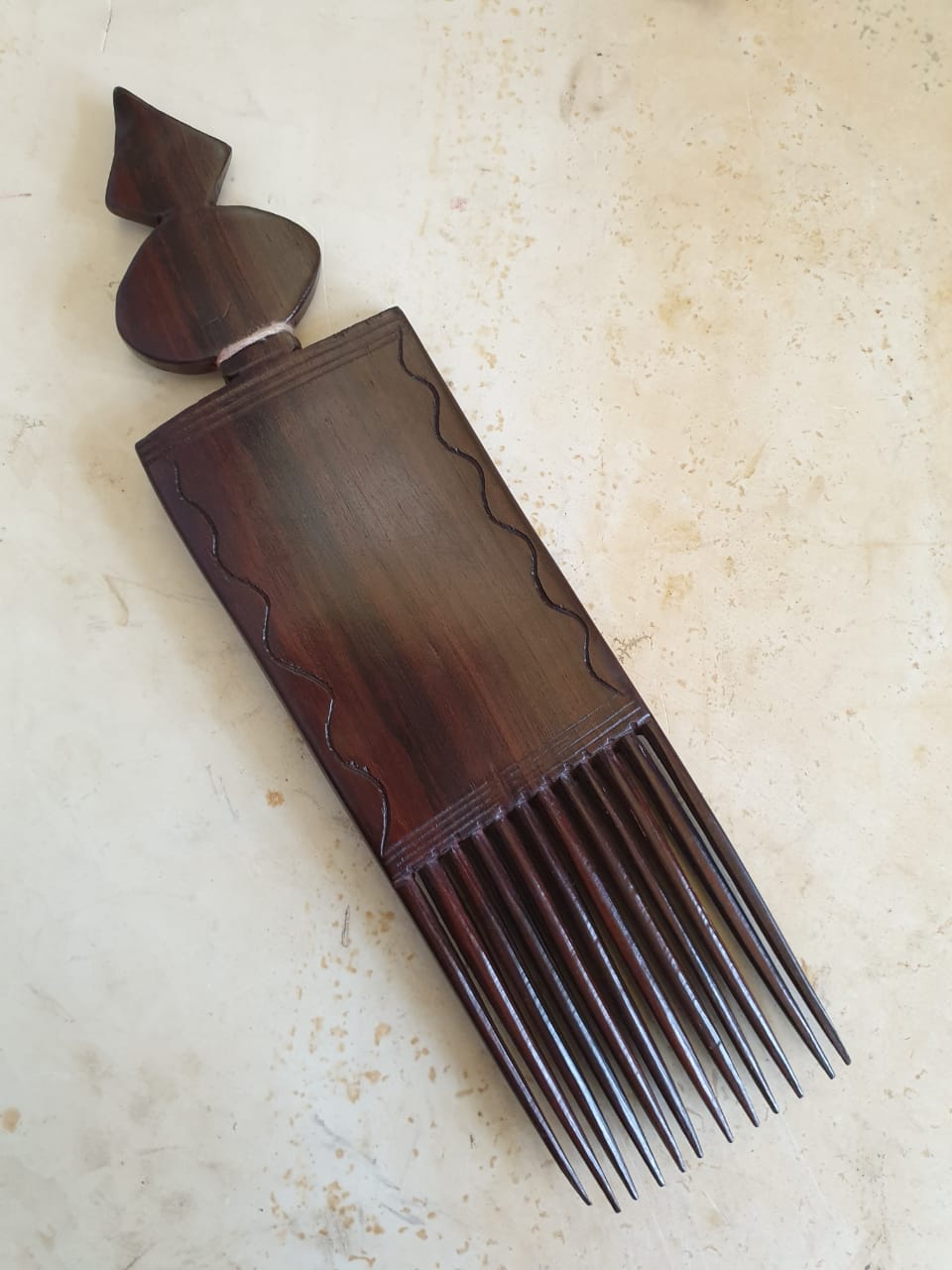 African Ebony wood comb, wooden comb, comb