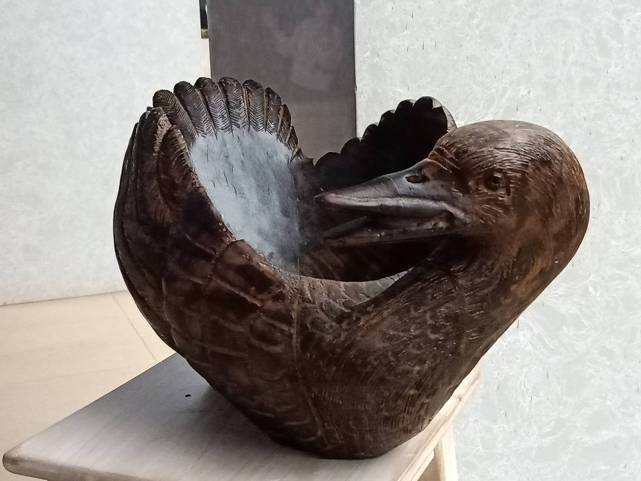 Duck Dish - Jacaranda Wood server, Wooden Server, Duck shaped Server