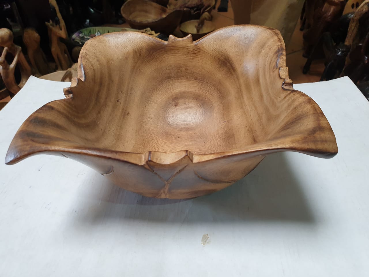 Open Petal Wooden Fruit or Salad Server, Wooden salad server, Wooden Server