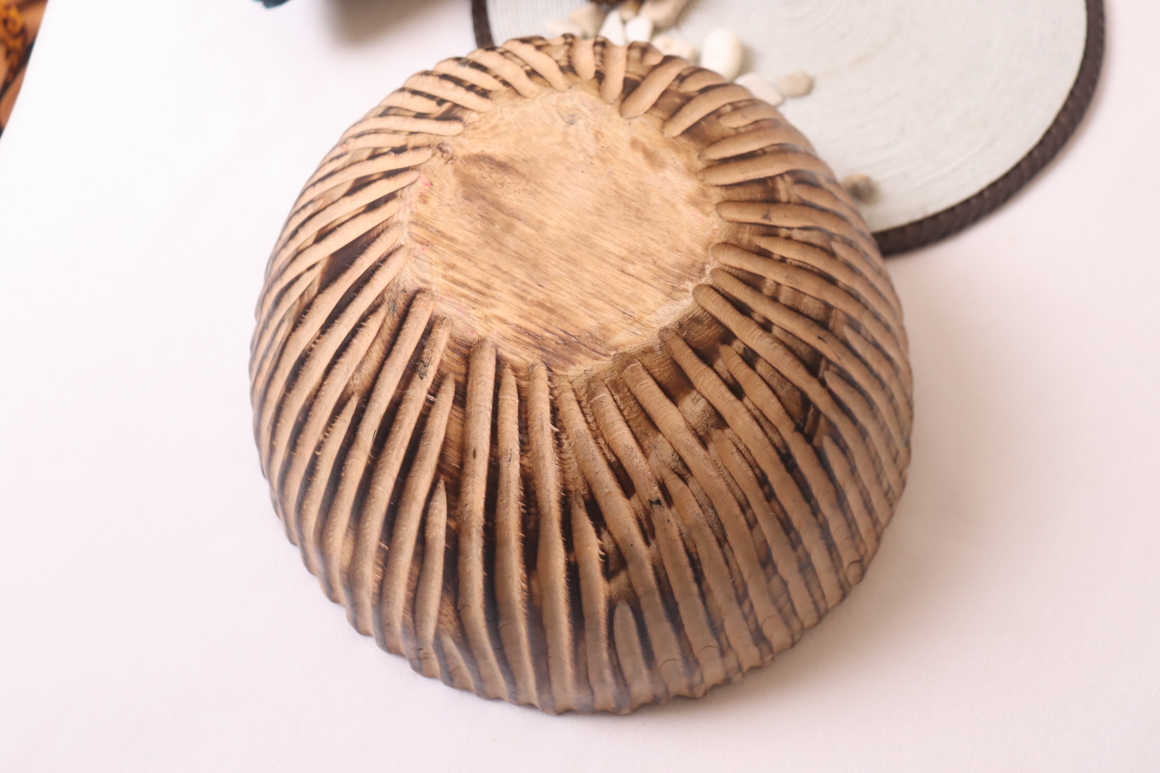 Curvy wooden bowl, Wooden bowl, Bowl