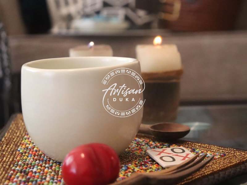 Triangular Maasai beaded placemat, Beaded placemats, Triangular tablemat