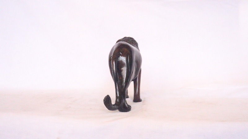 Medium Sized Lion, Kenyan Lion, African lion, Wooden lion Antique