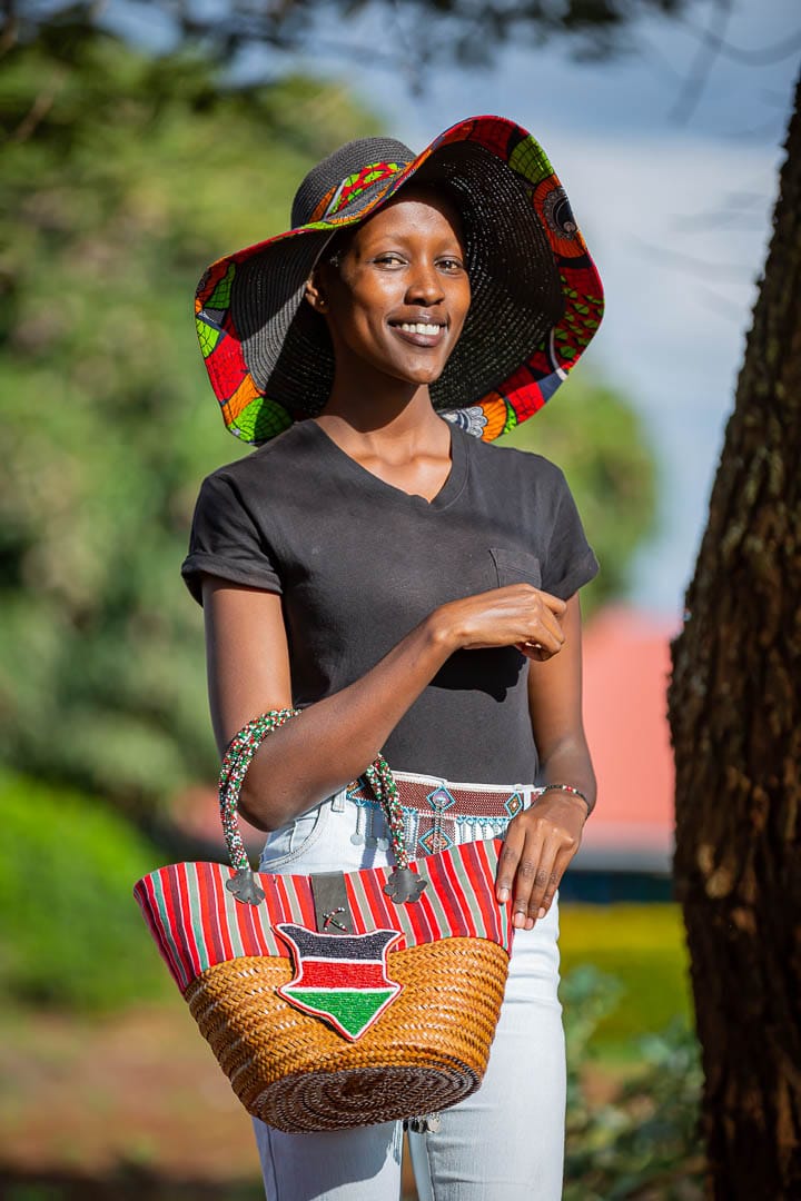 Kikoy basket, Sisal basket, Kenyan kikoy basket, Kenyan basket