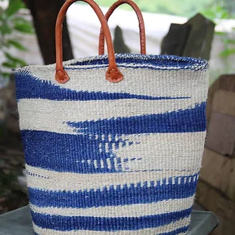 Thick Line Patterned Kiondo Basket (Different colors)