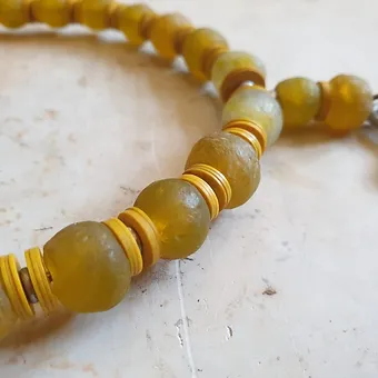 Yellow Water Stone Necklace