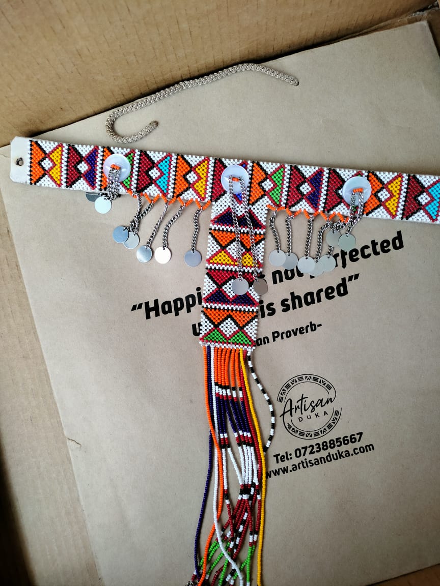 Geometric Maasai Tribal Chocker Waterfall Necklace