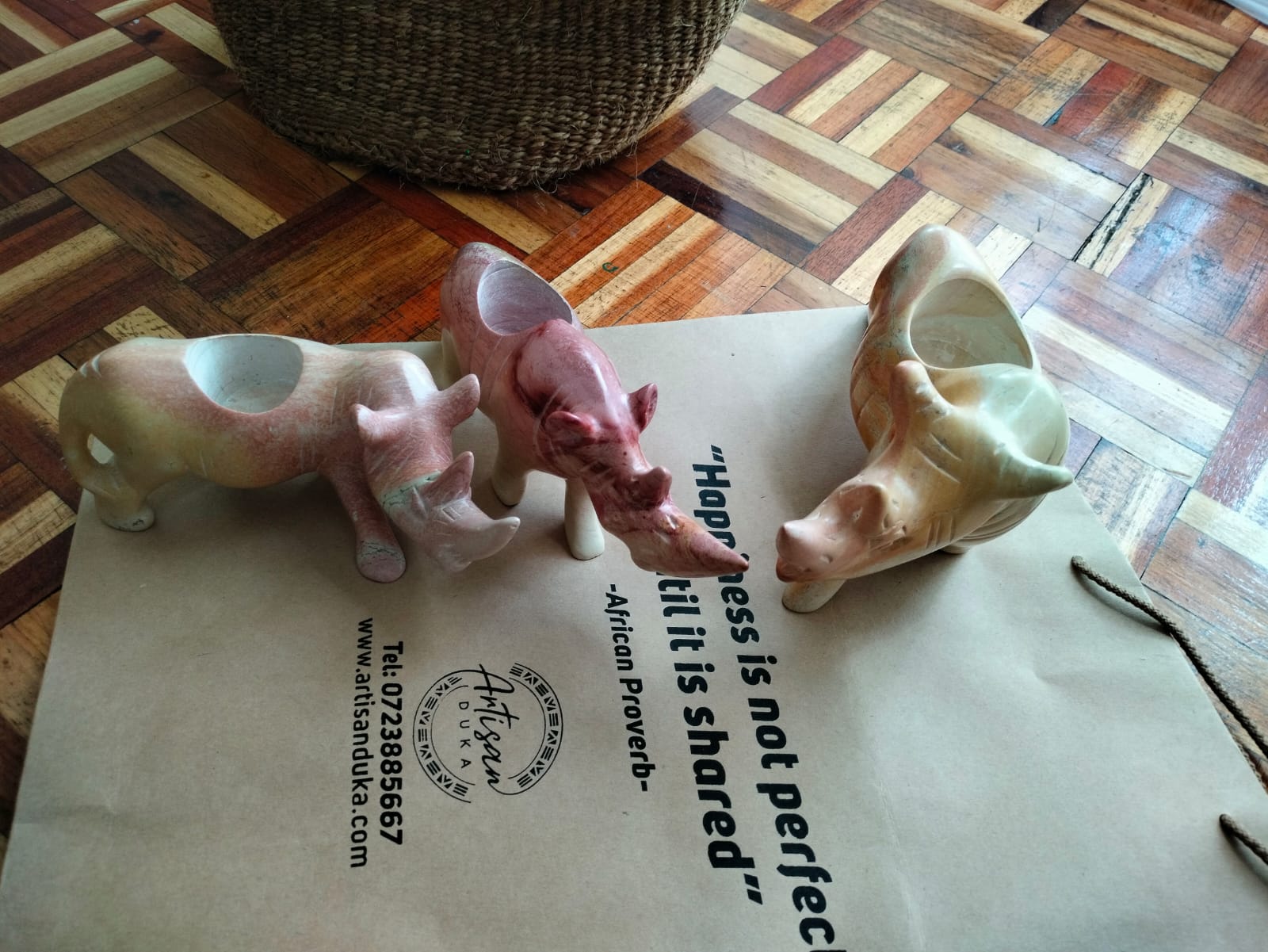 Modern Rhino candle holders