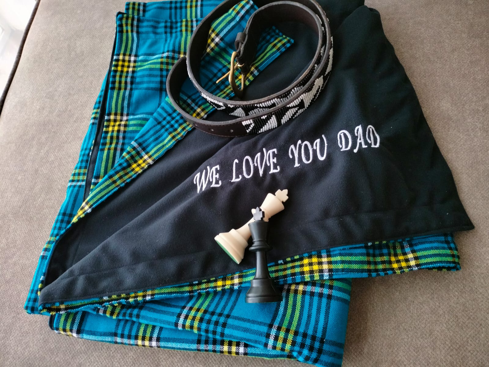 Blue Maasai Fleece blanket/Throw blanket, Blue Maasai Blanket