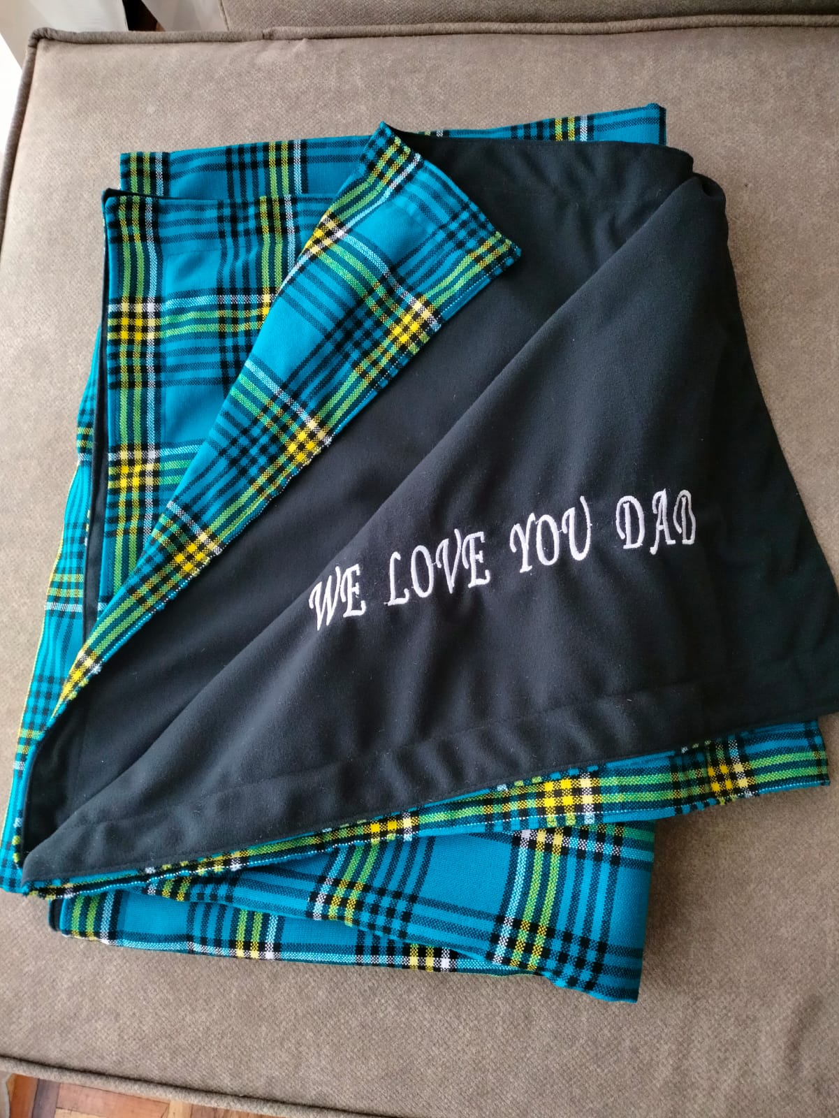 Blue Maasai Fleece blanket/Throw blanket, Blue Maasai Blanket