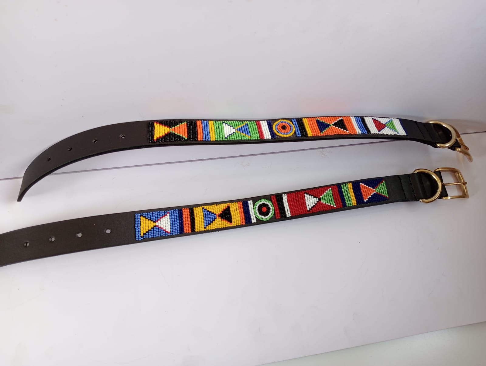 Handcrafted beaded dog collars, Maasai beaded dog collars