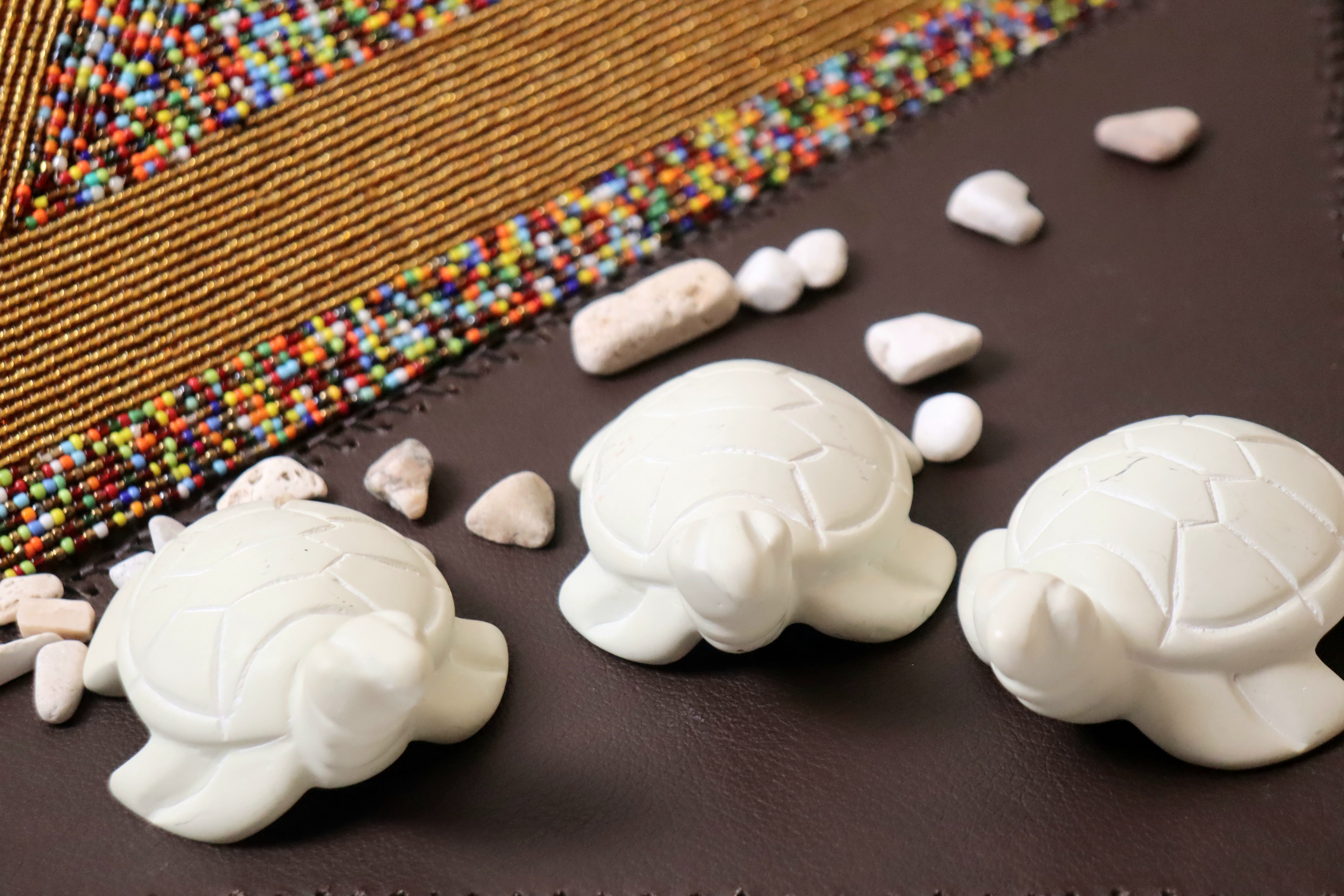 White turtle soapstone, Soapstone turtle decor, home interior decoration